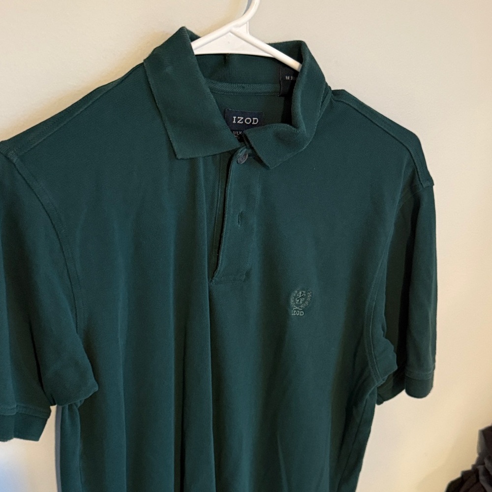 IZOD Men's Dark Green Polo Shirt
